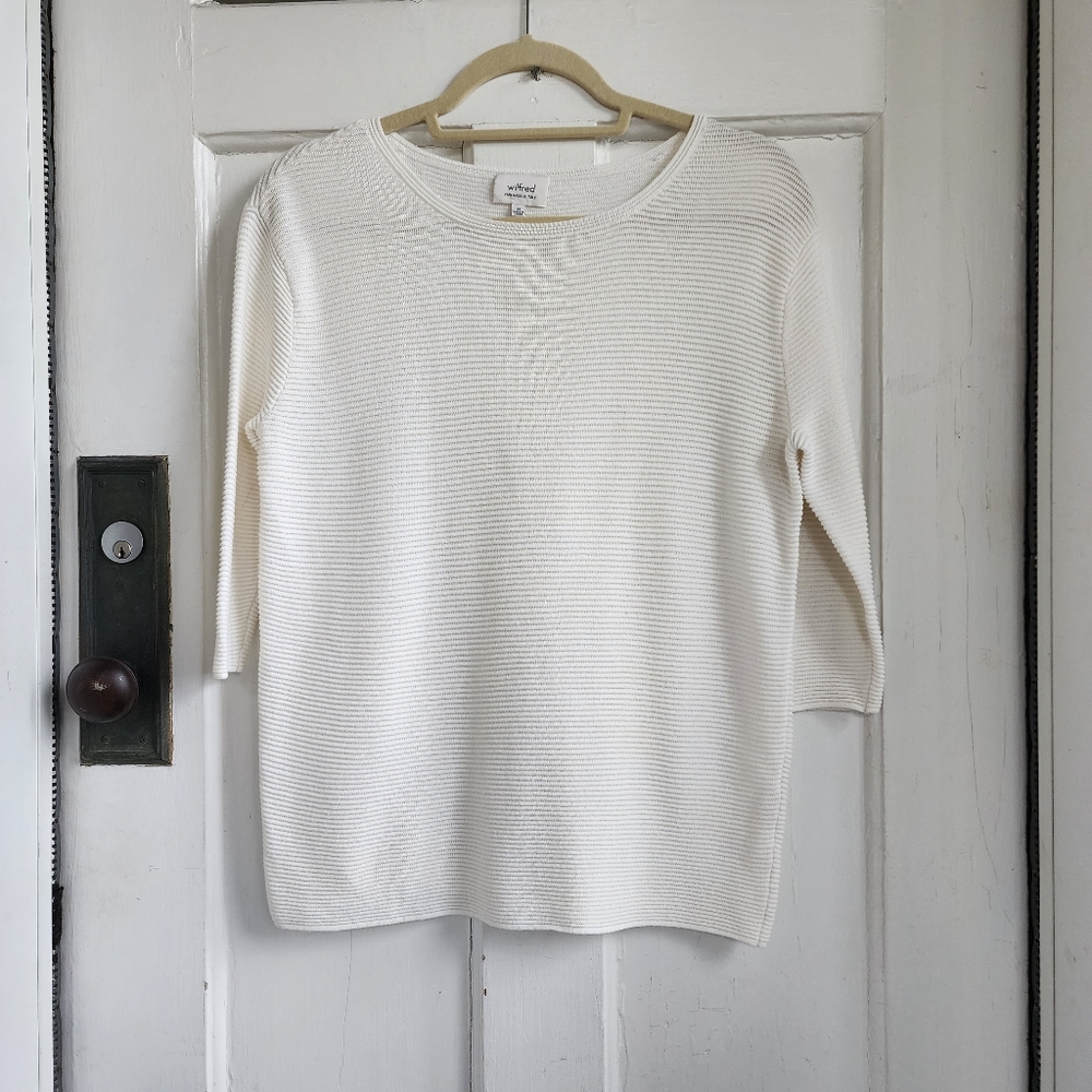 Wilfred Aritzia Ribbed Cream Sweater, Sz XS